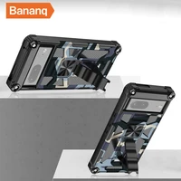 bananq camouflage shockproof holder armor back case for google pixel 6 7 pro 6a phone bracket military grade protective cover