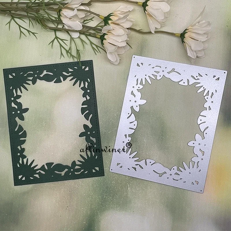 Рамка в виде цветочного листа металлические трафареты для резки DIY скрапбукинга