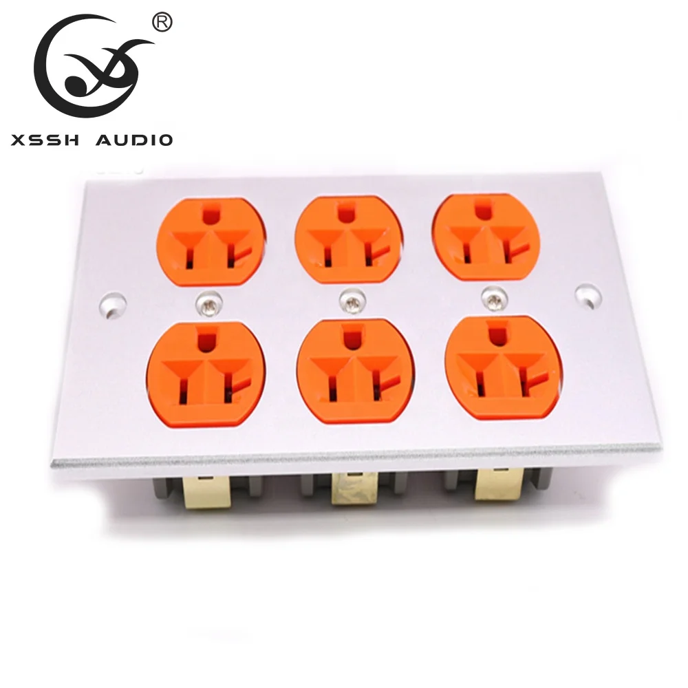 Разъем питания американского разъема Hi-end DIY HIFI латунь 62% медное покрытие 24k золото