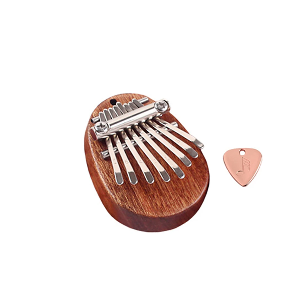 

8-Keys Mini Kalimba with Metal Pick Thumb Piano Educational Percussion Instrument Beginners Enlightenment Musical