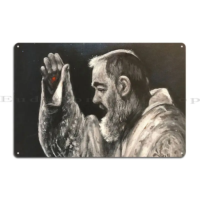 Металлическая вывеска Stigmata Of Saint Padre Pio