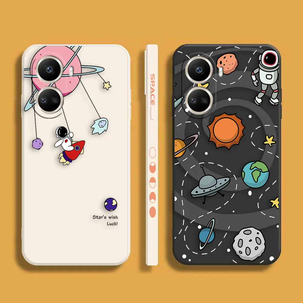 

Astronaut Space Star Phone Case For Huawei NOVA 7 6 5I 5 4 3 3I 2S 2 8 9 10 SE PRO PLUS 5G Colour Liquid Case Funda Shell Capa