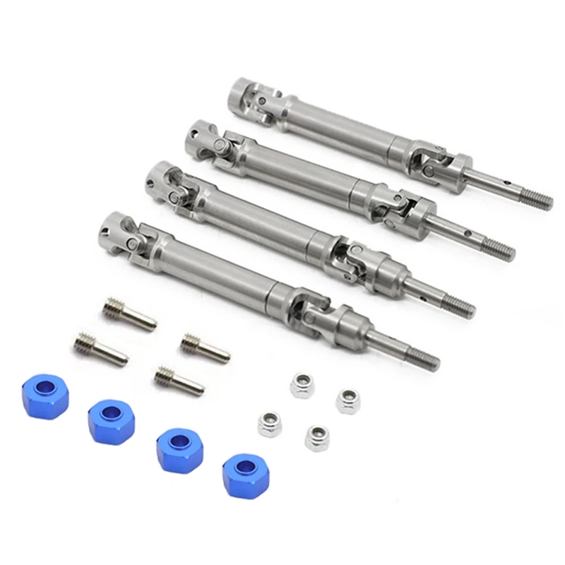 

4Pcs Steel Front And Rear Drive Shaft CVD For 1/10 Traxxas Slash Rustler Stampede Hoss VXL 4X4 RC Car Upgrade Parts