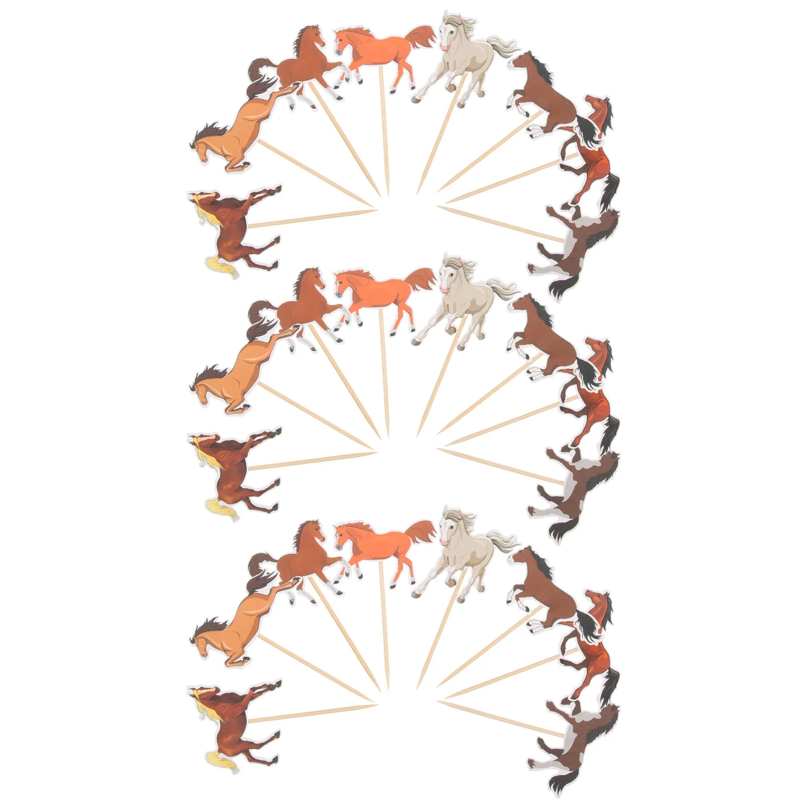 

32 Pcs Snack Baby Animals Farm Birthday Party Supplies Cake Decor Decorations Sports Festival Pick Dessert Topper Paper