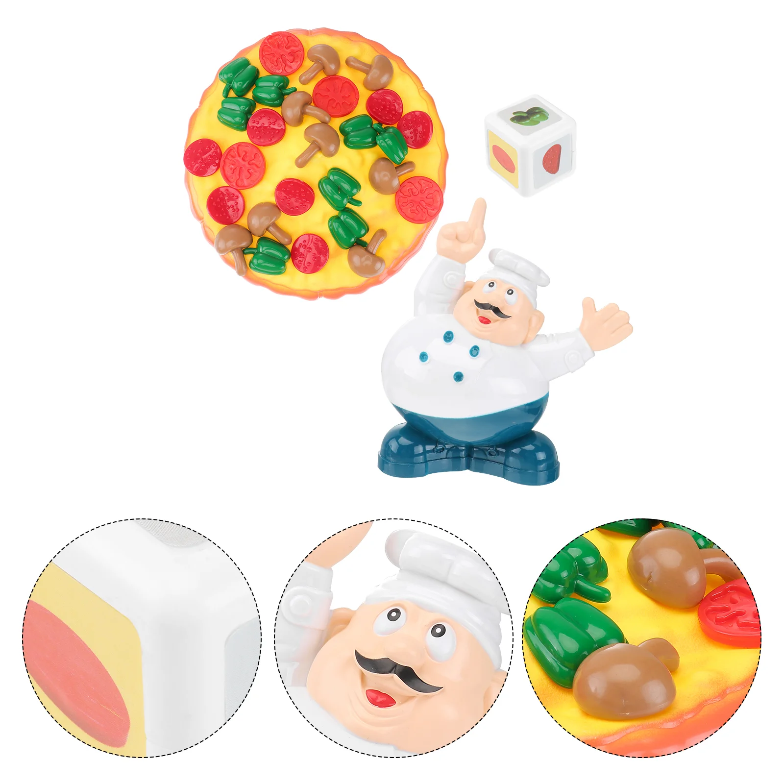 

Kids Pizza Pile-Up Toy Stacking Balancing Toys Desktop Game Baby Blocks Balance French board games Imitation