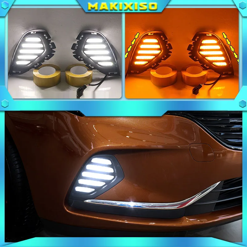 

Дневные ходовые огни для Buick Verano 2020 светодиодный белые, желтые, светильник тели поворота, синие, ночные противотуманные фары, 2 шт.