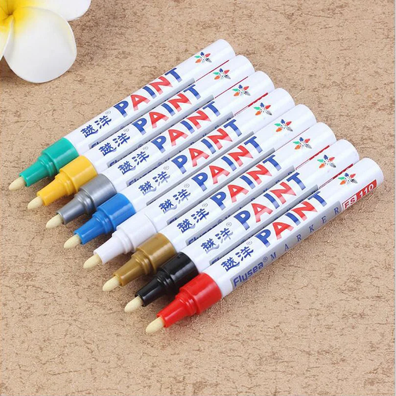 

1pc Colorful Universal Waterproof Car paintbrush Motorcycle Wheel Tyre Tire Paint Marker Pen Rubber Permanent