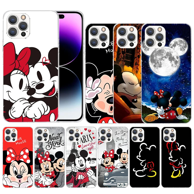 

Чехол M-Mini Mouse для влюбленных, мягкий чехол для iPhone 14 13 12 Mini 11 Pro Max, чехол для телефона с рисунком X XS XR 7 Plus 8 + 6 6S 5 SE, чехол с рисунком
