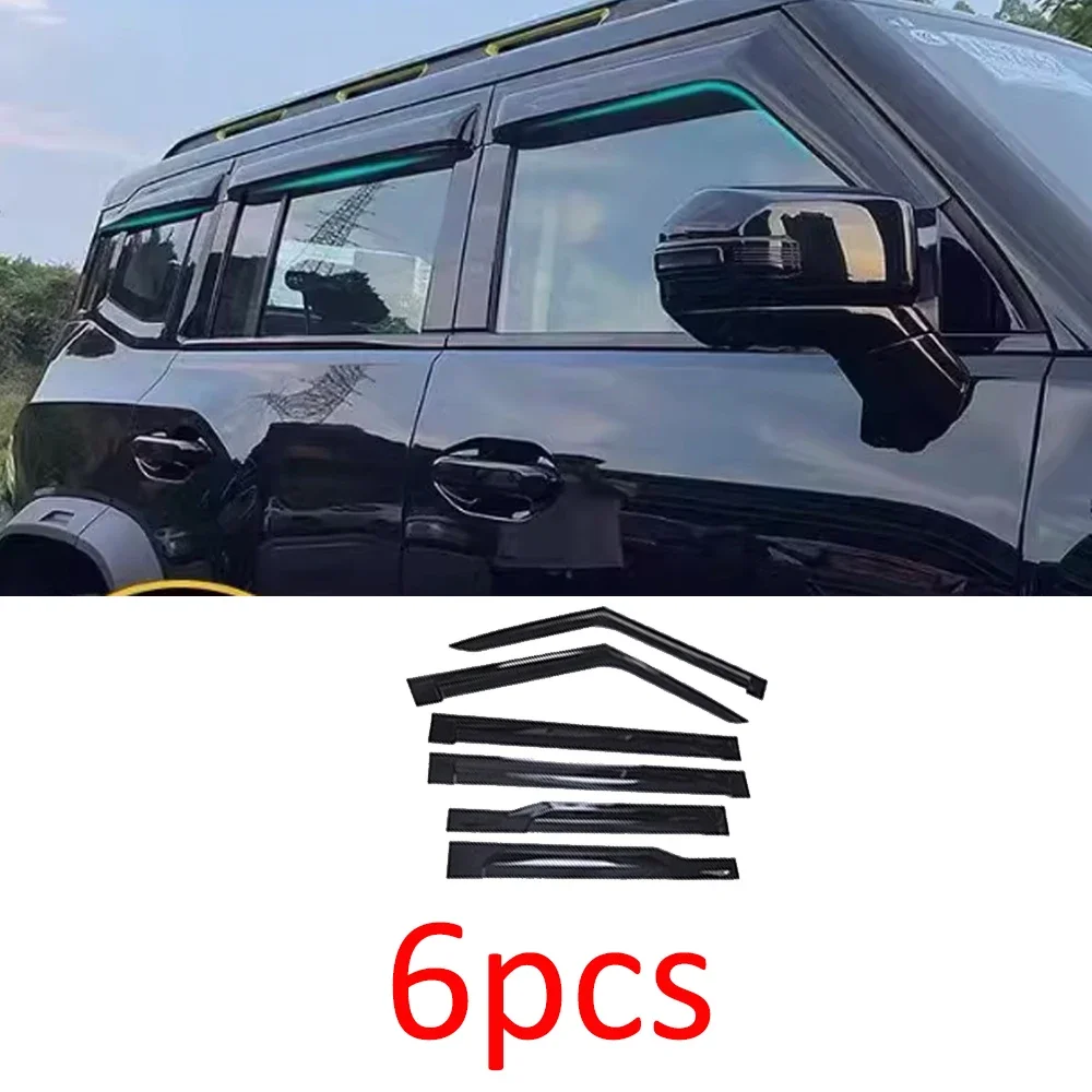 

Козырек для окна Jetour Traveler T2 2024 ~ 2026, козырек от дождя и солнца для двери, дефлектор, аксессуары