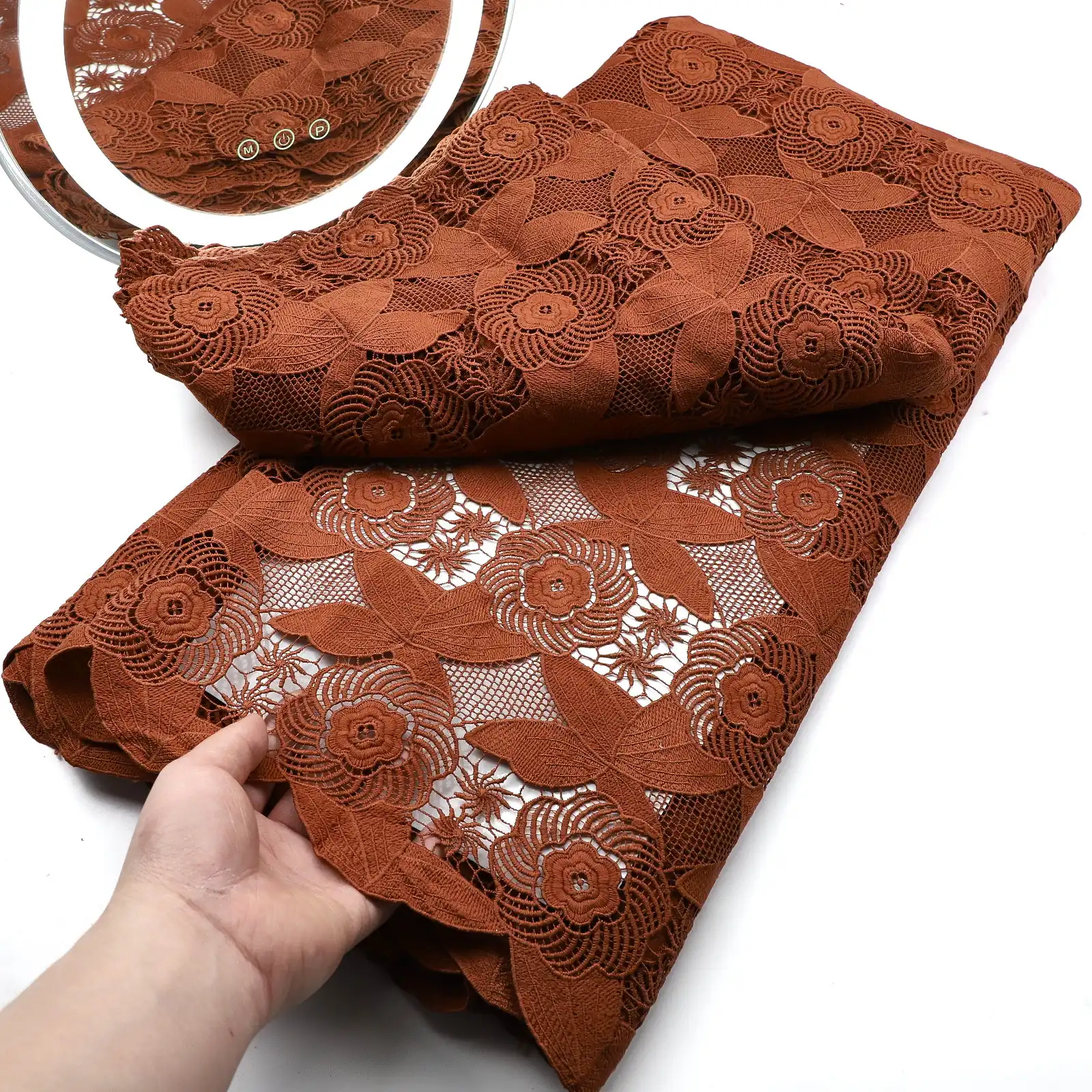 

Бесплатная доставка, кофейная ткань Supoo, высококачественные кружевные африканские гипюровые кружевные ткани для женщин