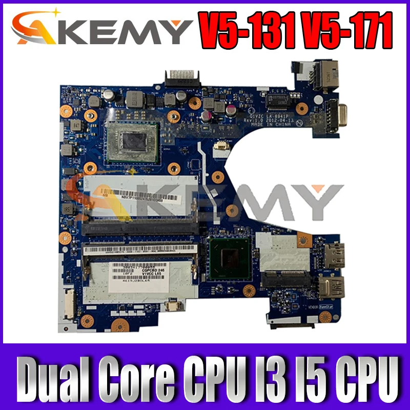 

For Acer ASPIRE One 756 V5-131 V5-171 Laptop Motherboard mainboard LA-8941P motherboard W/ Intel Celeron Dual Core CPU I3 I5 CPU