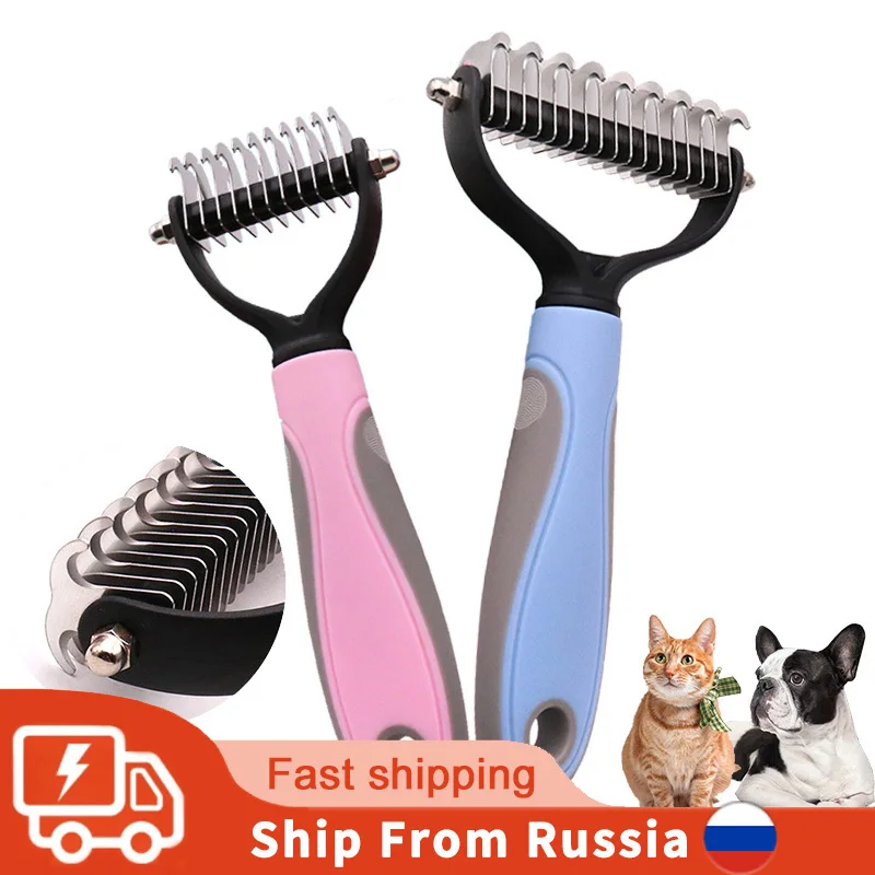 

Dog Cat Hair Removal Comb Cats Brush Grooming Tool Puppy Hair Shedding Trimmer Combs Pet Fur Trimming Dematting Deshedding Brush