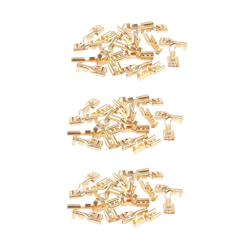 

Brass 6.3 Mm Connectors Female Spade Cable Terminals, 60 Piece