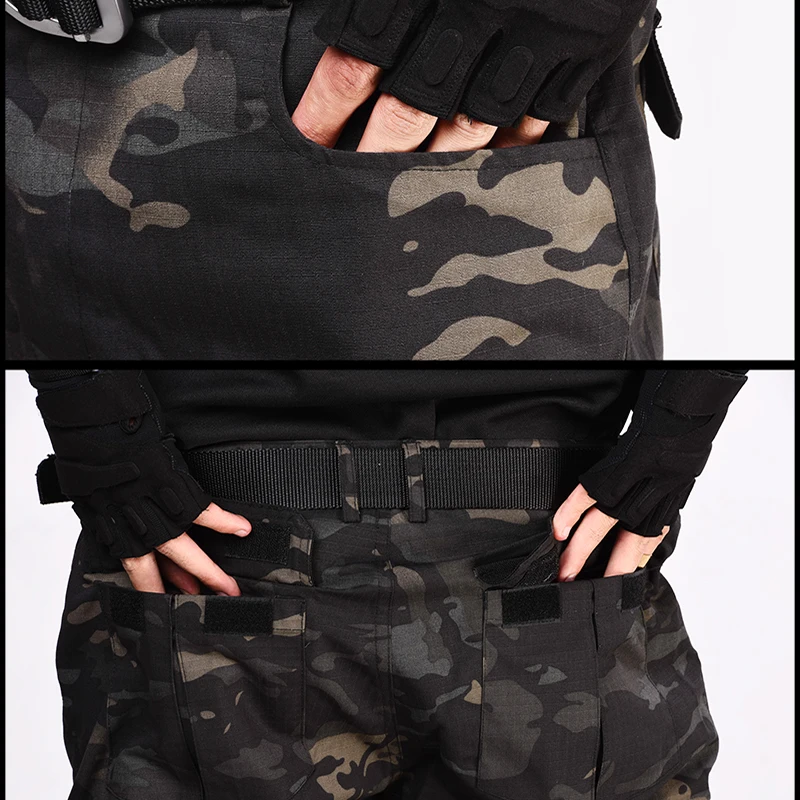 Брюки-карго мужские камуфляжные в стиле милитари для рыбалки походов охоты