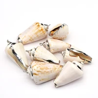 natural sea shell pendants red mouth snail pendant charms for diy jewelry necklace bracelet earrings