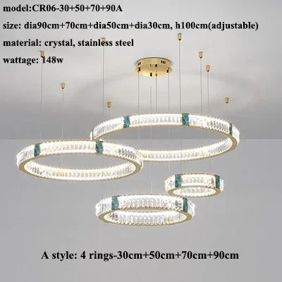 

Золотая хрустальная LED люстра SaloEElaitte