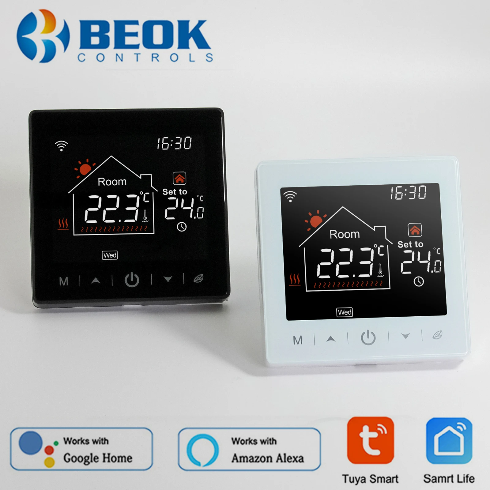 Beok Tuya Wi-Fi термостат для умного дома вода/Электрический пол Отопление теплый