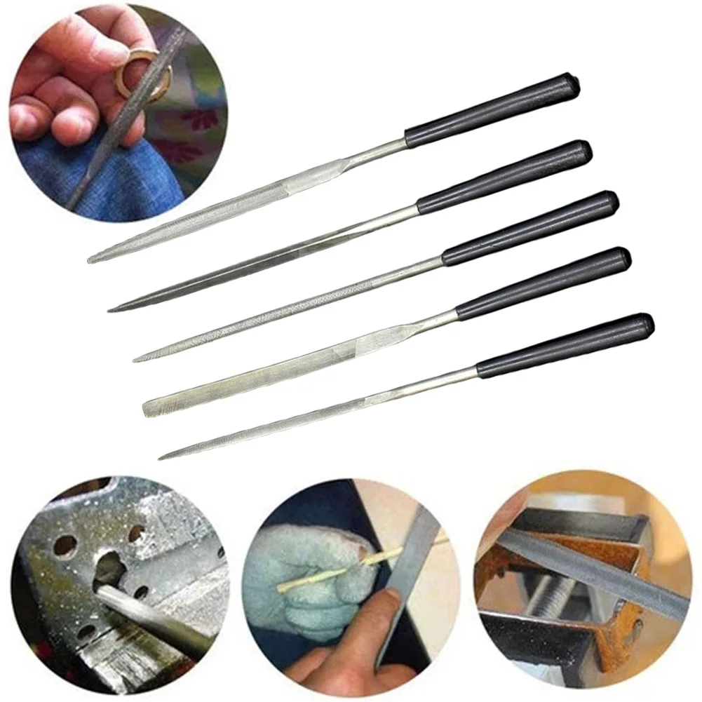 

Hand Tools Diamond Files Nonslip Handle Round Silver + Black Triangle 3x140mm Diamond Needle For Wood For Glass