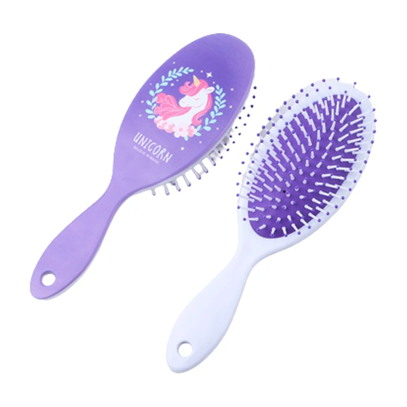 

Cartoon Unicorn Comb Detangling Hair Styling Massage Combs Hair Brush Women Barber Haircut Accessories