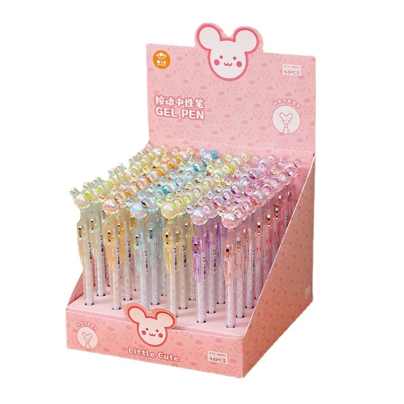 

48PCS Cartoon Cute Neutral Pen Writing Signature Stationery Creative Water-based Pen School Student Stationery Office Supplies