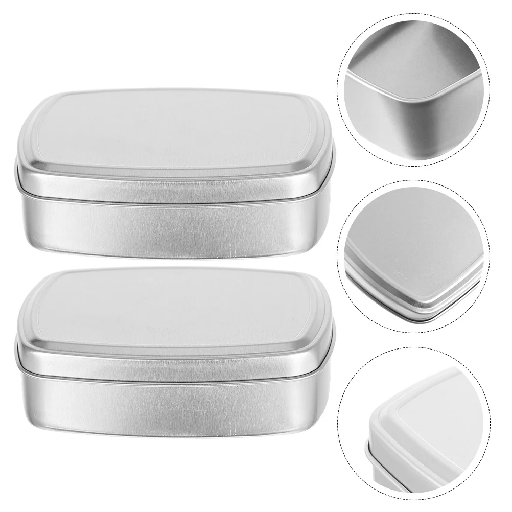 

Soap Tin Box Metal Tins Travel Case Storage Container Empty Boxes Aluminum Holder Containers Lids Proof Square Cases Bar Leak