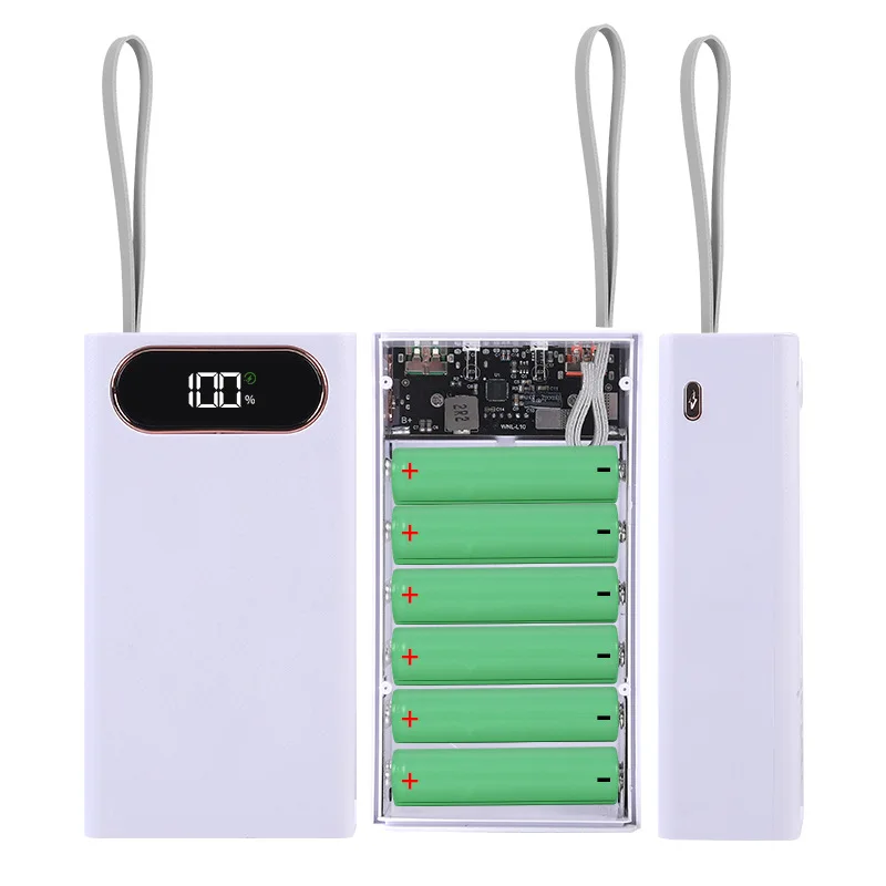 12*18650 Беспроводная зарядка Quick Charge 3 0 QC3.0 PD3.0 чехол для внешнего аккумулятора 7 в