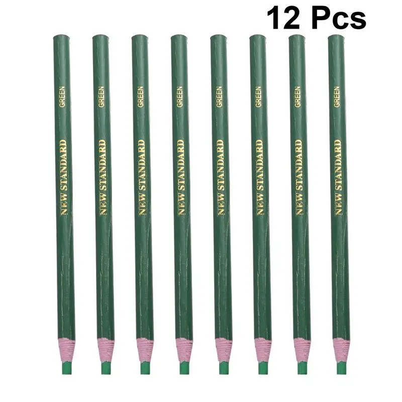 

12PCS Peel-off Wax Pen Easy to Remove Marker for Ceramic Glass Cloth Metal Wood Leather (Green)