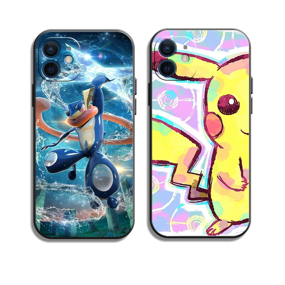 

Pikachu Pokemon Phone Case For IPhone 11 12 Pro MAX 7 Plus XS XR XS Max 13 Pro 7 8 6S Cute Cartoon color Hot Silicone Case Gift
