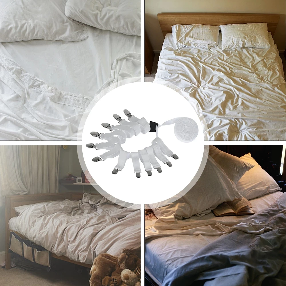 

New Bed Sheet Holder Clips Adjustable Elastic Grippers Holder Straps Clip For Bed Sheets Mattress Covers Sofa Sheet Clips Buckle