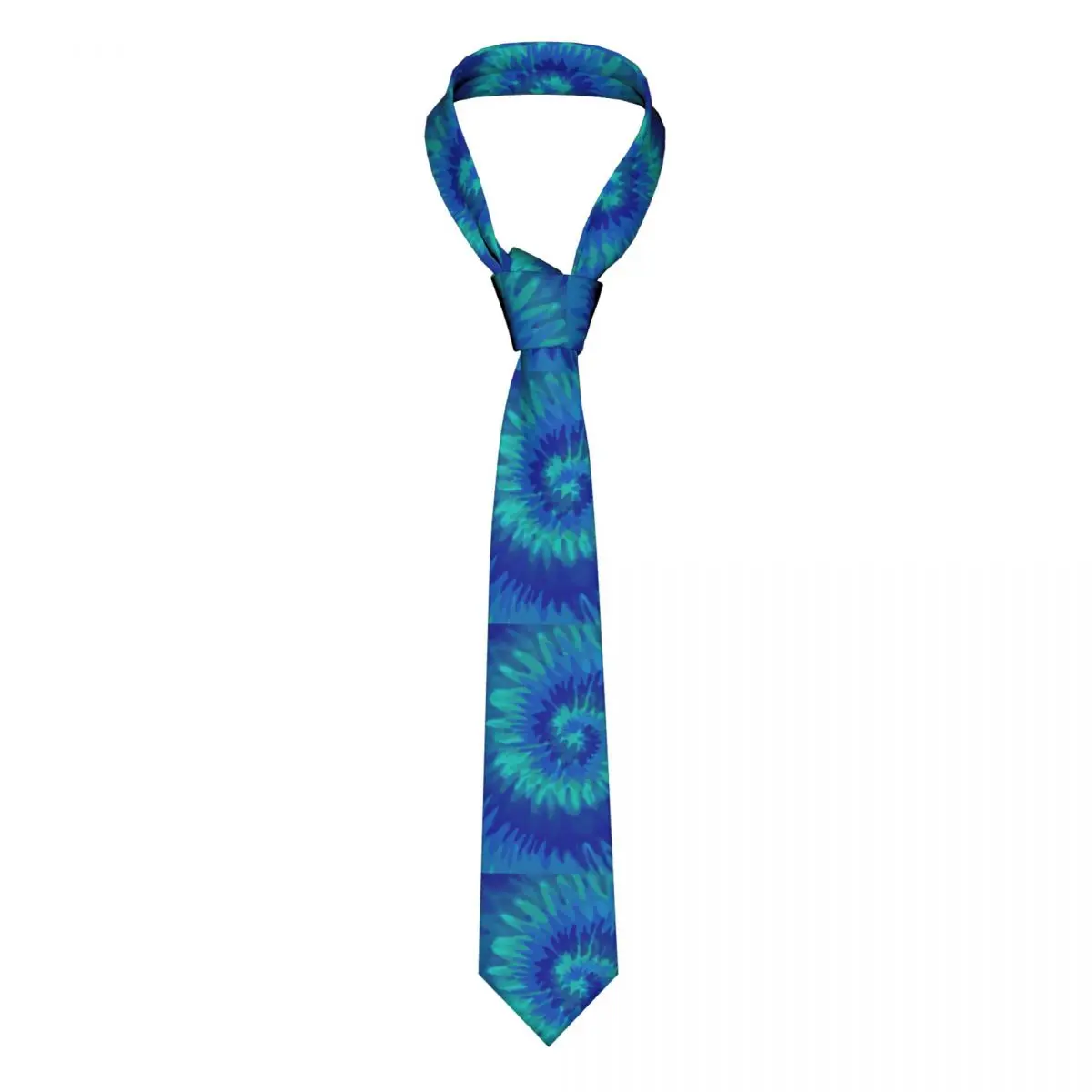 

Blue Tie Dye Tie Abstract Print For Men Fashion Neck Ties Gift Blouse Business Polyester Silk Cravat