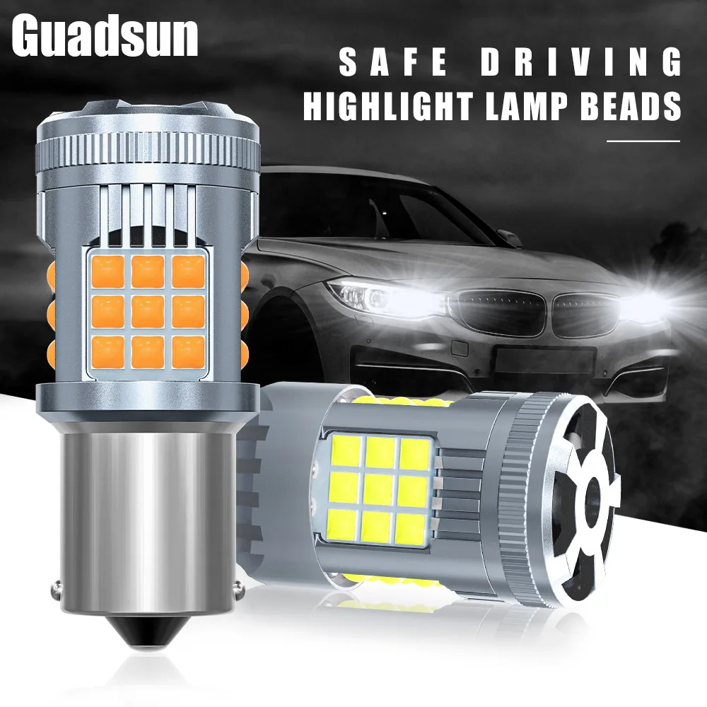

Guadsun 1PCS Turn Signal Light 3030 36SMD Canbus 1156 1157 7440 7443 BA15S P21W W21W T20 BAY15D 12V White Yellow Reserve Lamps