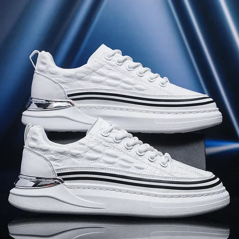 Дышащие Спортивные Кроссовки Унисекс Дизайн На Платформе Легкие Белые Теннисные