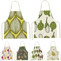 cartoon vegetables onion carrots adult kids bib family cooking bakery shop cleaning apron kitchen accessories 6855cm delantal