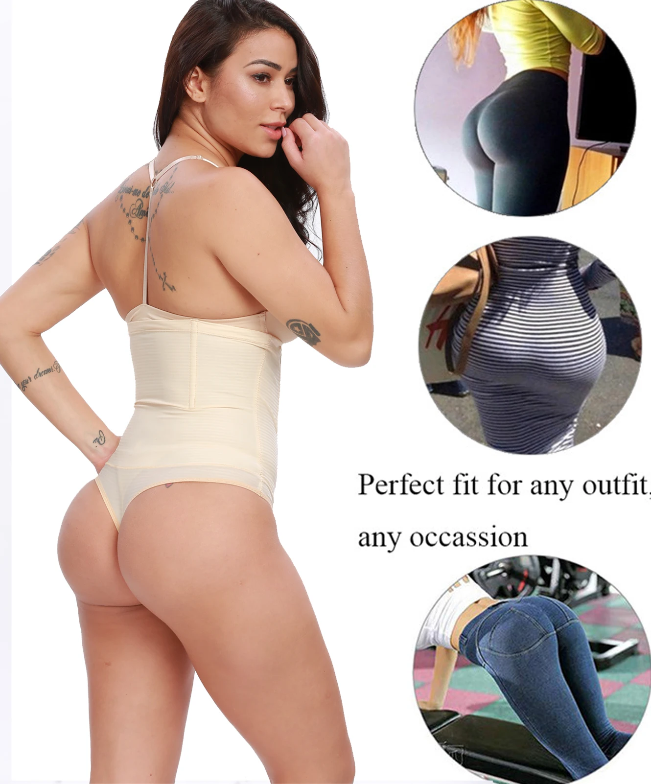 Velssut Shapewear for Women Tummy Control Slimming Thong Panty High Waisted Sexy Shorts Seamless Fitness Underwear Body Shaper