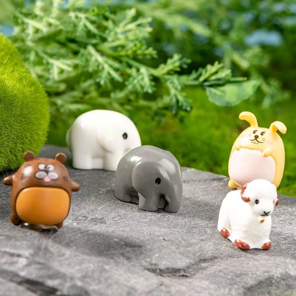 

Resin Figurines Small Handicrafts Decorated With Miniature Of Animals Mini Cartoon Simulation DIY X7S2