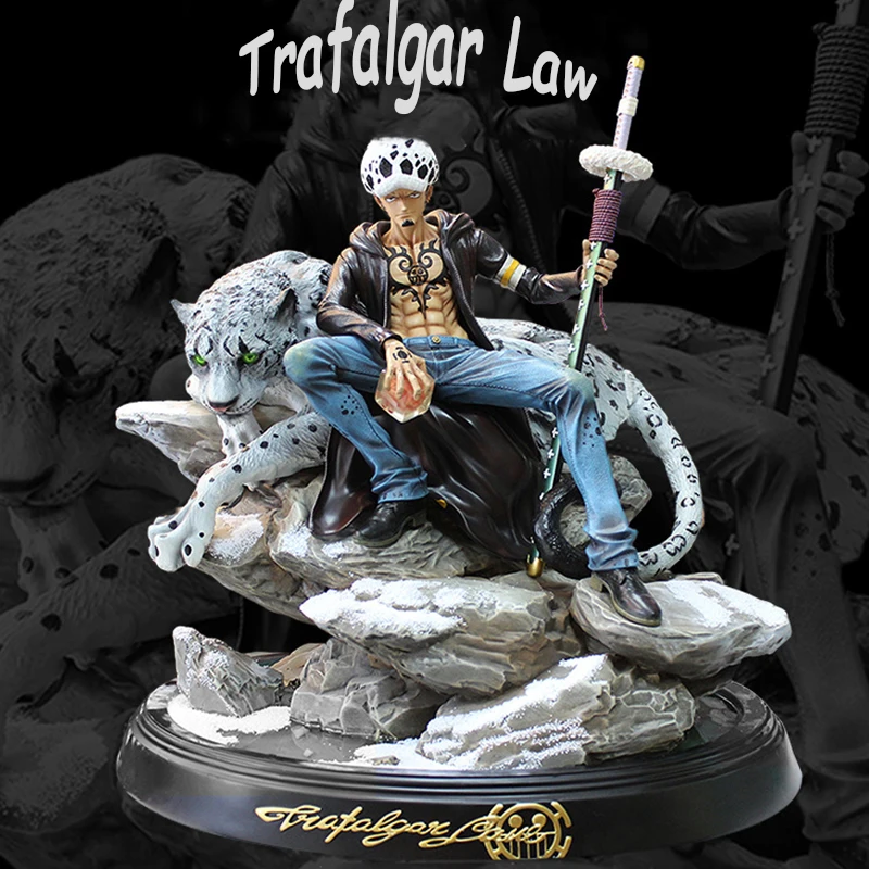 

Аниме-фигурка 27 см, One Piece GK Trafalgar Law, Снежная леопардовая сцена, аниме статуя, экшн-фигурка, детский подарок