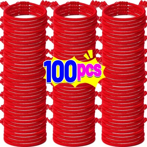 Lucky красный веревочный браслет