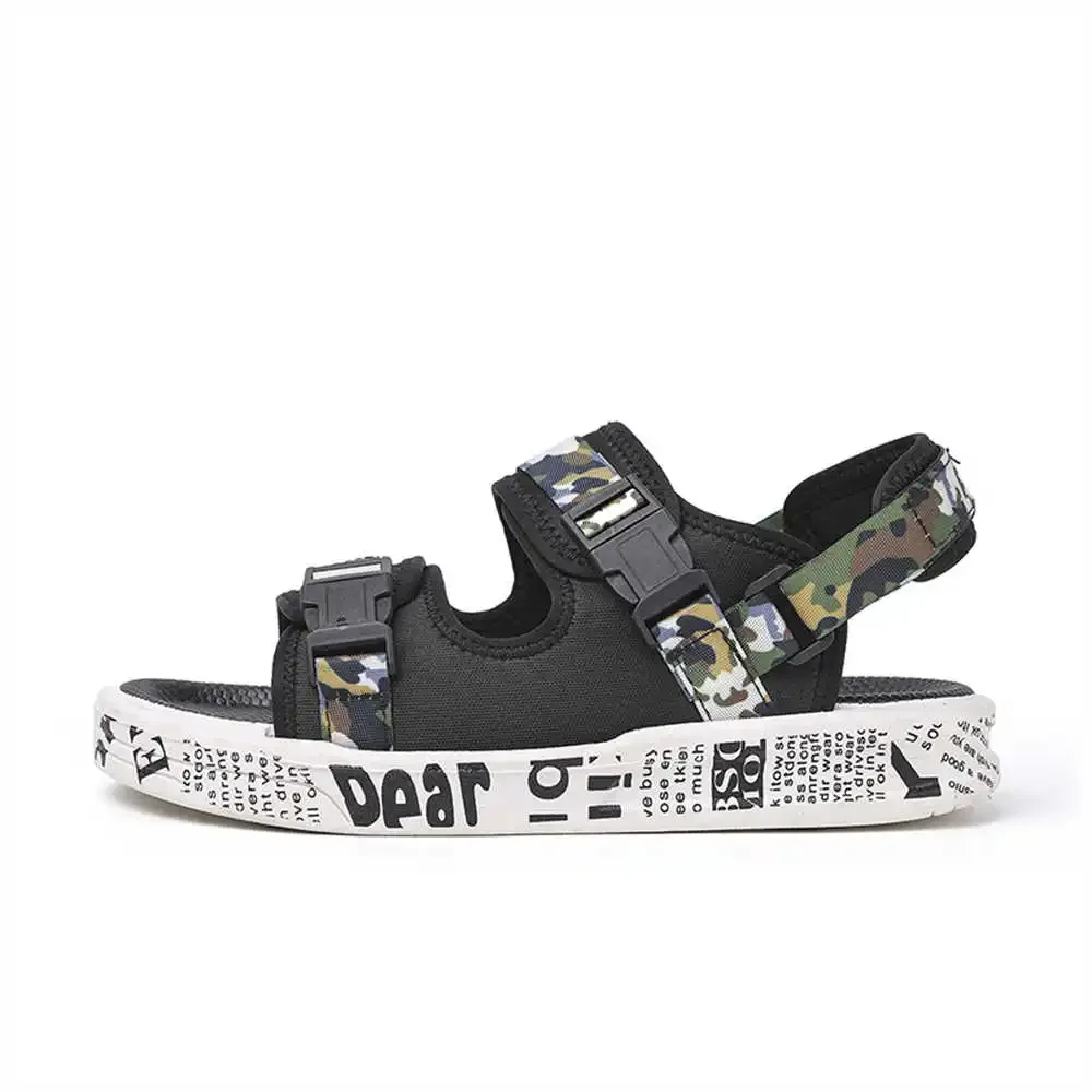 Большие размеры камуфляжные лучшие полусеребряные сандалии тапочки роскошные