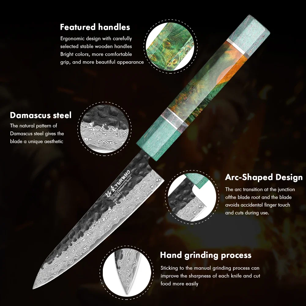 Универсальный нож TURWHO 5 дюймов инструменты для приготовления фруктов мяса