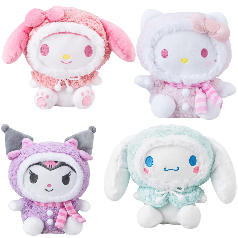 

23 см Sanrios аниме плюшевая игрушка мультфильм Kuromi My Melody Cinnamoroll Kt кошка плюшевая кукла орнамент Подушка милая кукла девочка подарок на день рожд...