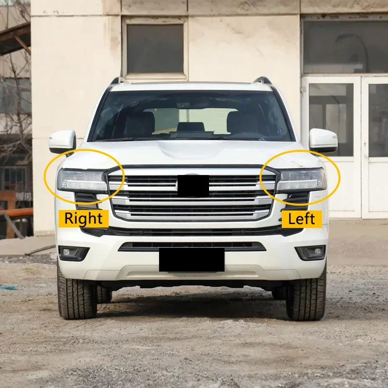 Для Toyota Land Cruiser 2022 2023 крышка передней фары автомобиля прозрачная стеклянная