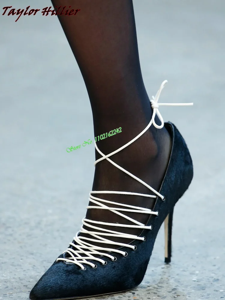 Женские туфли-лодочки с острым носком на тонком каблуке