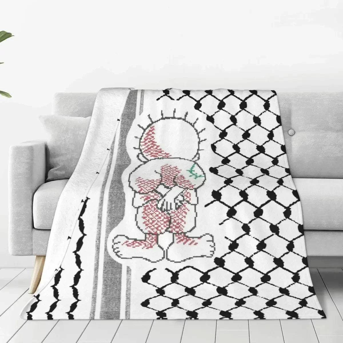 Tatreez-Manta de franela с патроном Kufiya kashyeh mantas creativas para el доме гостиница софит 125x100 см
