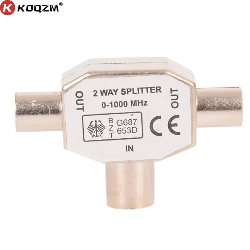 

2 варианта штекерным 2x гнездовые Разъемы Адаптера ТВ T сплиттер антенны коаксиальный кабель