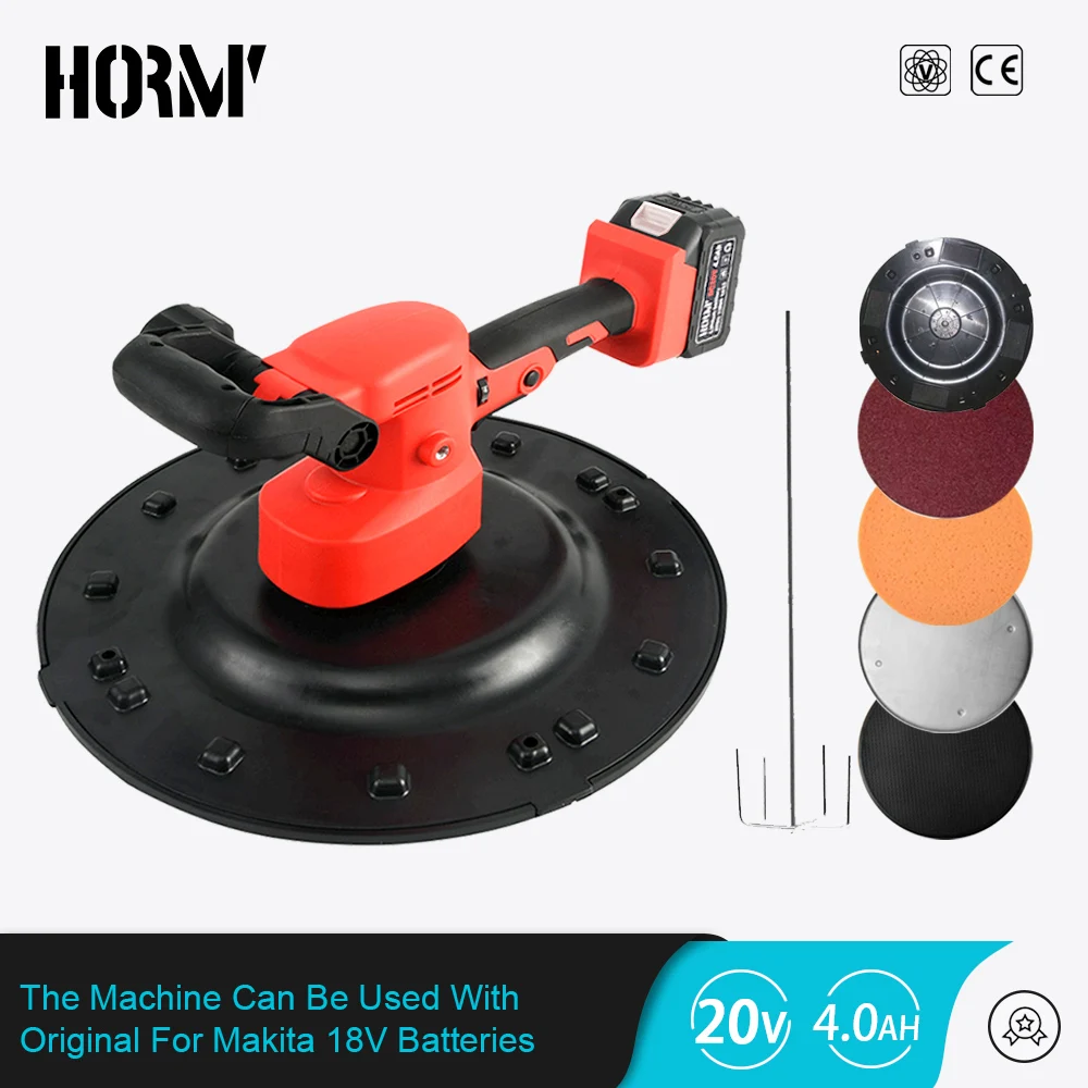 Electric Wall Polisher Sander Wall Sander Cement Mortar Trowel Automatic Mixer Plastering Smoothing Polisher For Makita 18V