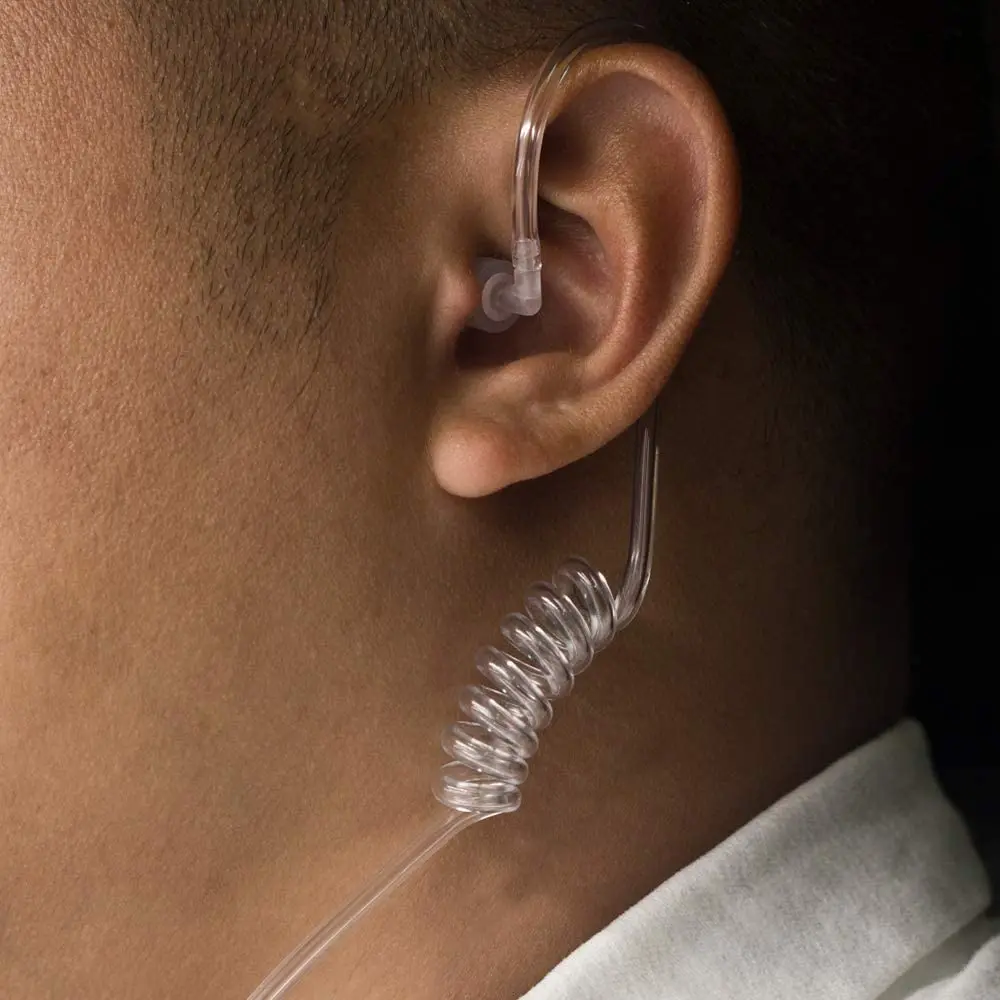 3.5mm 1 Pin Listen Only Surveillance Covert Acoustic Air Tube Earpiece Police Radio Headset Motorola Walkie-talkie Accessories