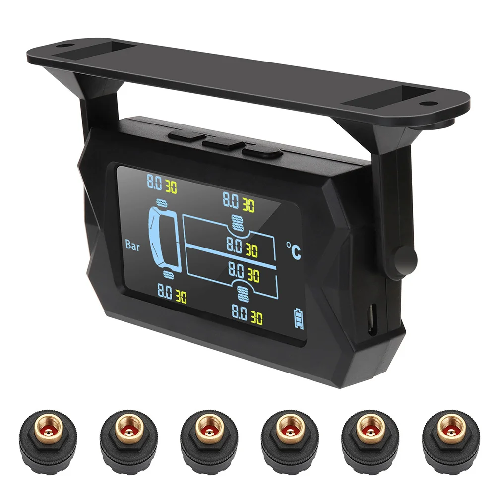 

1 Set Solar Durable Portable Tire Pressure Sensor Tire Pressure Monitoring System