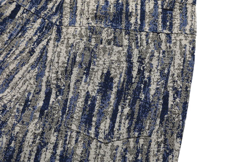 Retro Tie Dyed Snowflake Washed Jeans Men'S High Street Fashion Straight Pants Zipper Leg Slit Casual Baggy Jeans For Men