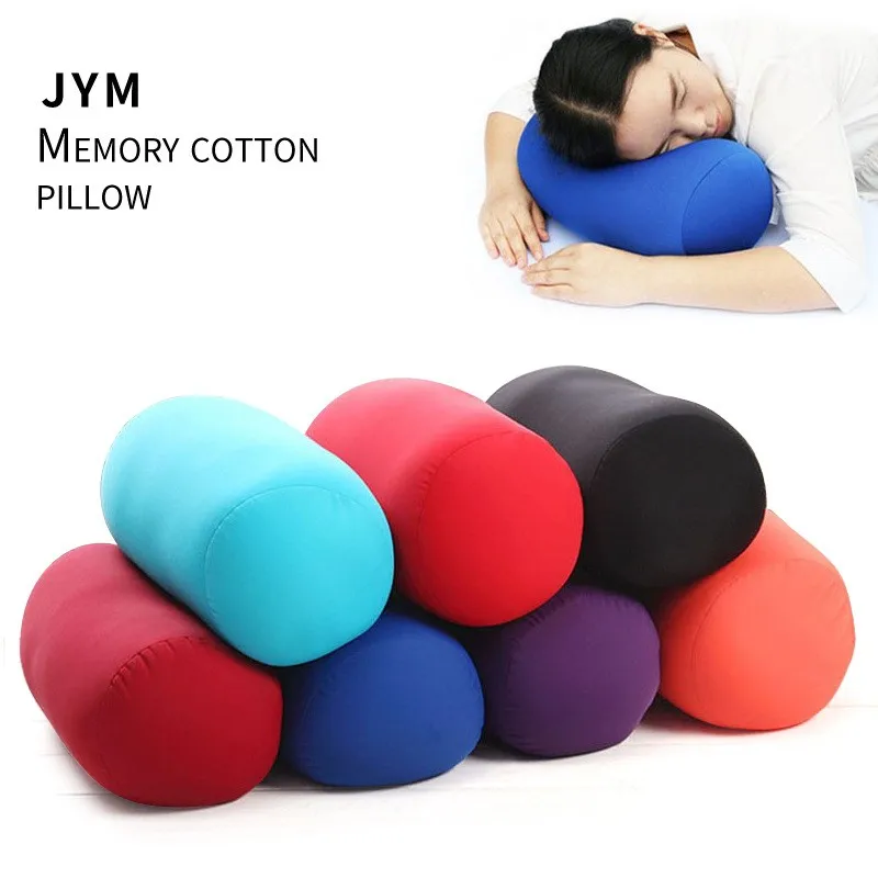 1PCS Multicolor Cylinder Memory Foam Pillow Roll Cervical Bolster Round Nap Neck Home Decor Pillow Cushion Craft Home Decoration
