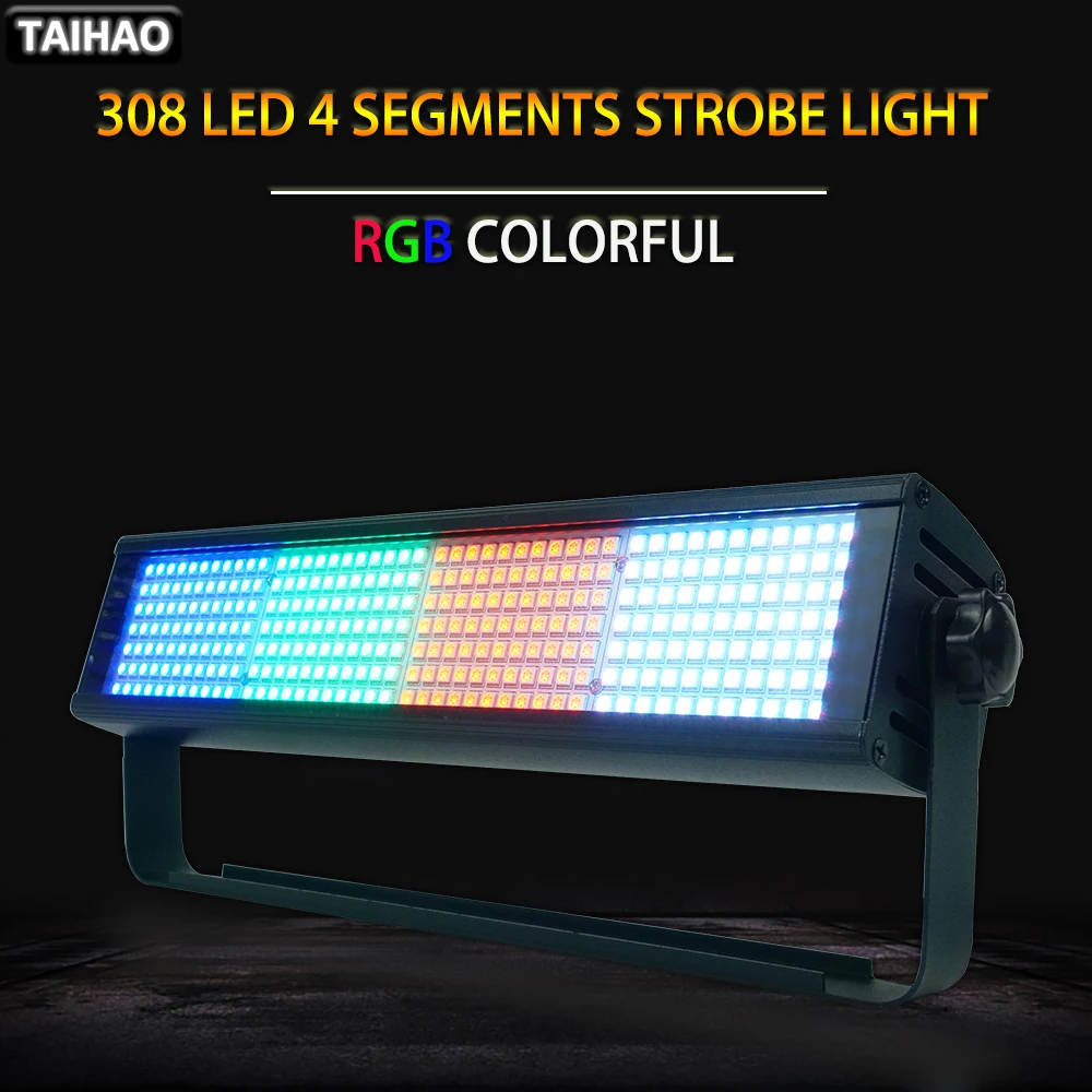 LED Thunder Symphony 4-segment strobe 308 full-color stage performance bar voice-activated atmosphere light